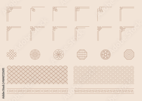 Vector illustration of traditional Korean pattern.