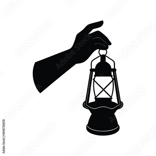 oil lamp on a white background