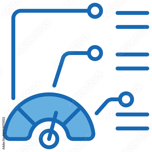 Indicators Blue White Icon Editable Stroke