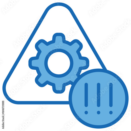 Crucial Blue White Icon Editable Stroke