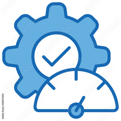 Optimize Blue White Icon Editable Stroke