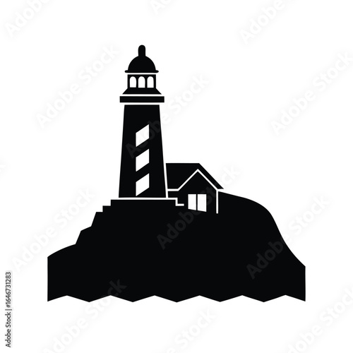 lighthouse silhouette vector