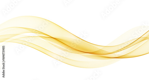 Abstract vector background, transparent waved lines. OIrange smoke wave.