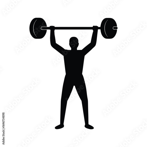 man lifting weights