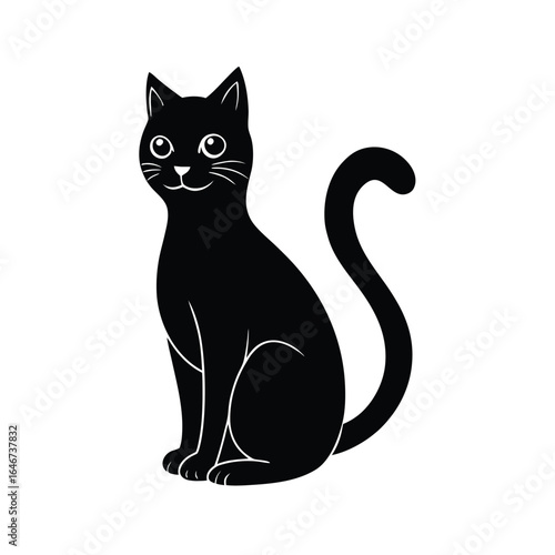 Wallpaper Mural black and white cat Torontodigital.ca