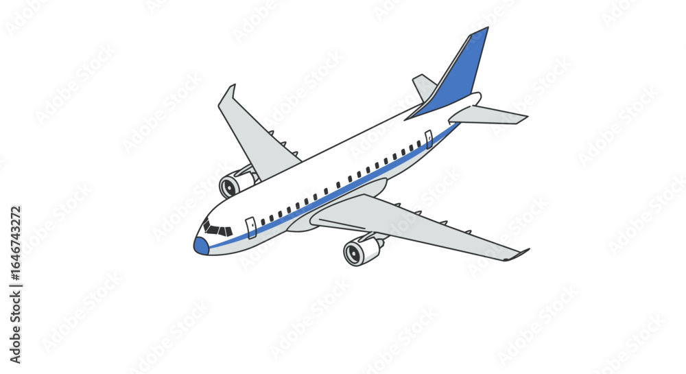 Fototapeta premium Vector Graphic of an Aircraft for Global Shipping