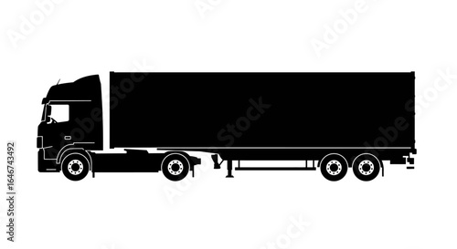 Semi-Trailer Truck for Freight and Logistics Icon