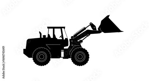 Vector Graphic of a Front Loader for Heavy Duty Work