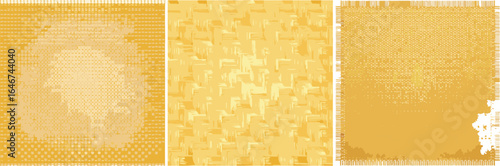 A luxurious, high-resolution golden fabric texture, featuring a detailed and tight basket weave pattern that creates a shimmering, tactile, and elegant surface.