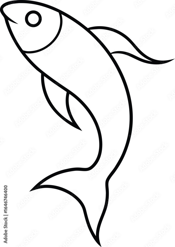 Obraz premium fish vector illustration