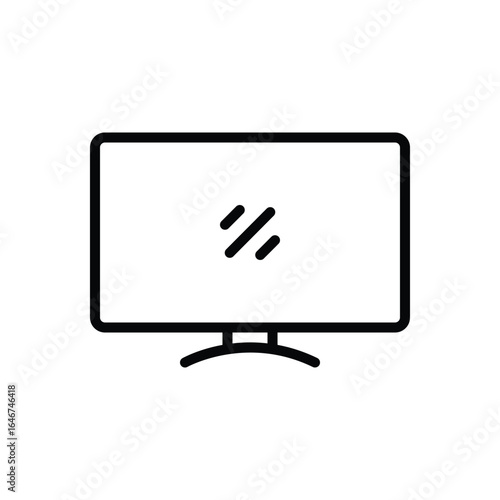 Black line icon for  computer display
