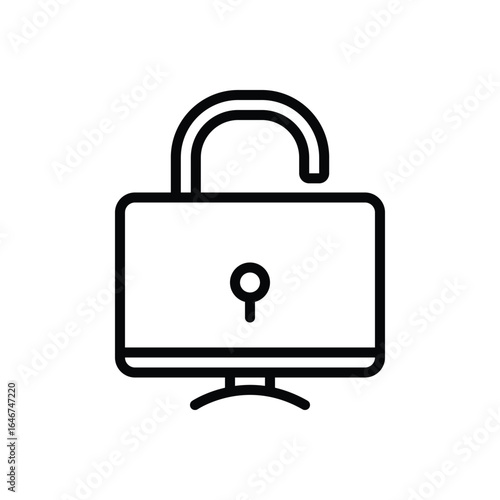 Black line icon for  security