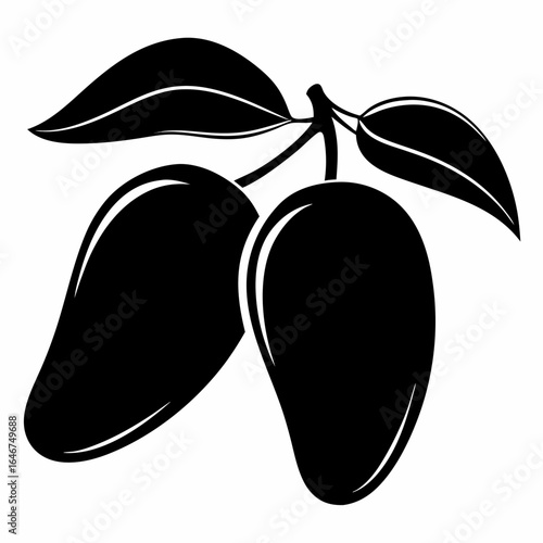 Black and White Mangoes Icon