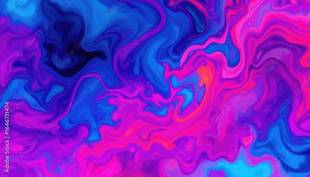 Fototapeta premium Vibrant Abstract Fluid Art with Pink and Blue Hues