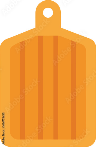 bamboo cutting board with groove design on transparent background