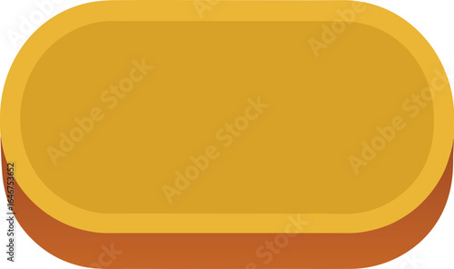 bamboo tray with rounded edges natural on transparent background