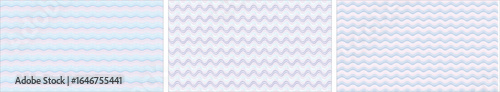 A calming and minimal seamless pattern featuring thin, delicate wavy lines in a soothing color palette of pastel lavender and sky blue for a gentle aesthetic.