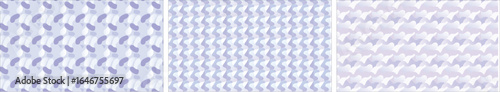 A dreamy and aesthetic seamless pattern with a minimalist abstract design, featuring soft gradients and fluid, organic shapes in calming lavender and sky blue.