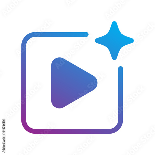 AI Video Playback Icon