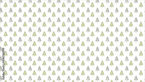 A set of simple and elegant Christmas tree icons, designed with a single, continuous line (monoline), ideal for creating a chic and modern holiday social media theme.