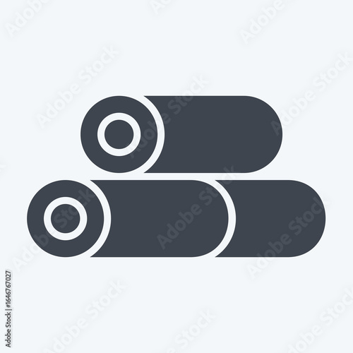 Icon Wood. related to Natural Resources symbol. glyph style. design editable