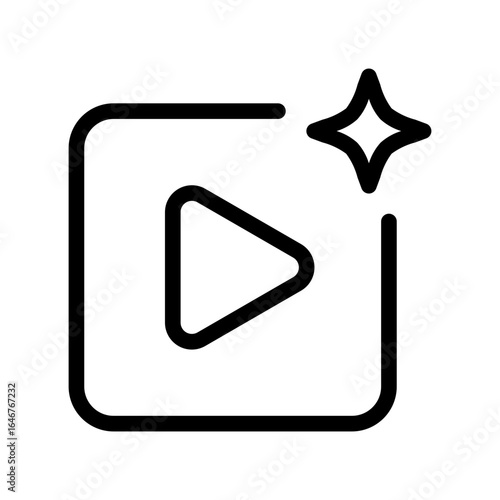 AI Video Playback Icon