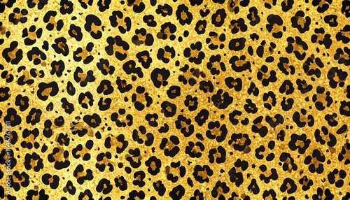 Gold leopard print pattern