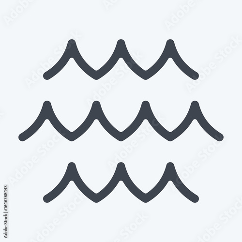 Icon Sea. related to Natural Resources symbol. glyph style. design editable