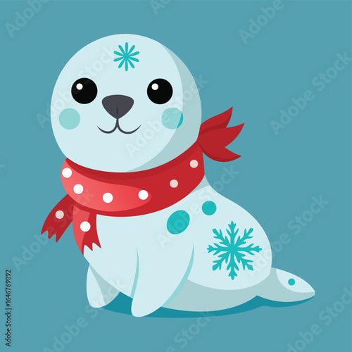 seal pup with snowflake scarf   (1).eps