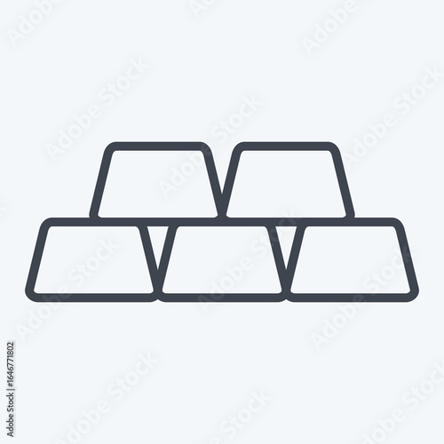 Icon Gold. related to Natural Resources symbol. line style. design editable