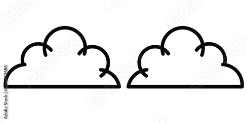 Cloud icon set, vector Cloud symbols for web, mobile. Vector illustration EPS10
