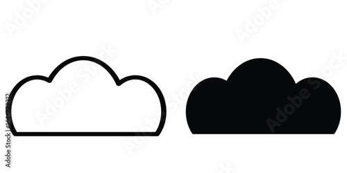 Cloud icon set, vector Cloud symbols for web, mobile. Vector illustration EPS10