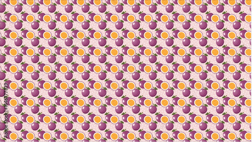A close-up shot of the vibrant yellow pulp and black seeds of a passion fruit, highlighting its juicy texture and unique, aromatic, and tangy tropical flavor.