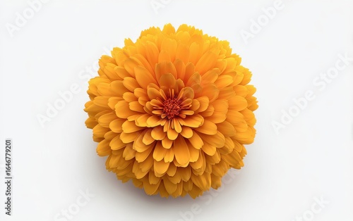 Close Up of a Vibrant Yellow Flower on White Background