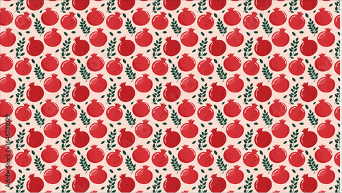 An artistic arrangement of whole and broken pomegranates, with their vibrant red seeds spilling out, creating a rich and beautiful image of this exotic fruit.