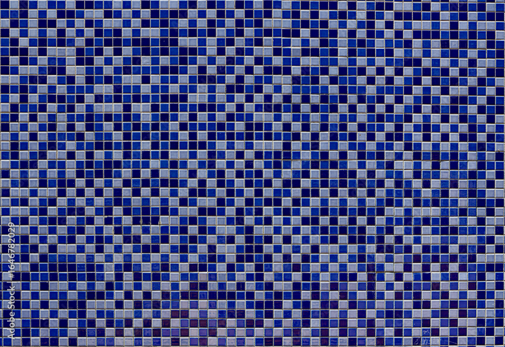 Fototapeta premium Blue mosaic tile wall
