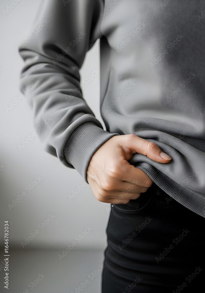 Fototapeta premium Grey Sweatshirt Detail