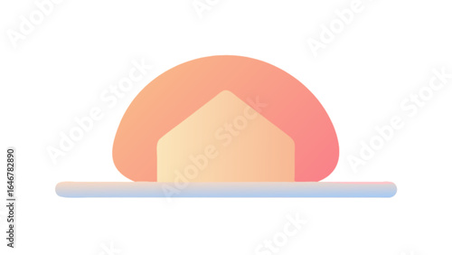 Home logo design with pastel color gradient for real estate company branding and property management business use