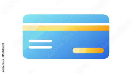 Blue credit card vector icon graphic design for financial transactions and payments online banking and shopping use