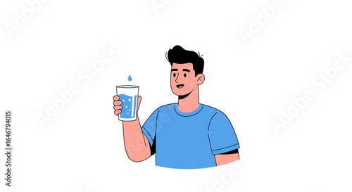 Healthy hydration lifestyle maintaining a balanced fluid intake daily
