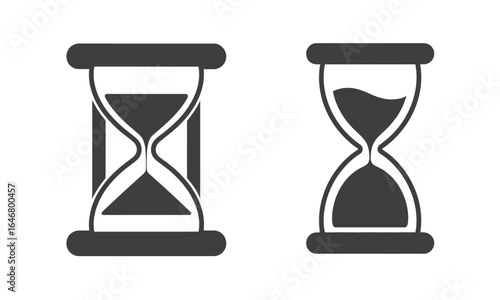 UntitledIllustration of two hourglasses isolated on white background, symbolizing the passage of time, deadlines, and the fleeting nature of moments, with a vintage and symbolic design