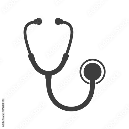 UntitledVector art of stethoscope isolated on white background a symbol of medical examination, diagnosis, and healthcare, representing the essential tool used by doctors and nurses for patient care