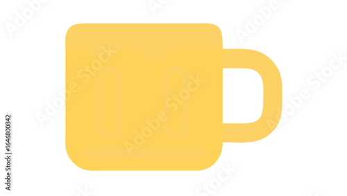 Yellow beer mug vector graphic for brewery pub and bar design element and digital artwork illustration