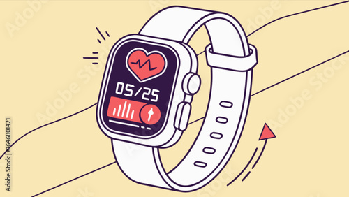 Smartwatch fitness tracker with heart rate monitor and activity tracking for health conscious people