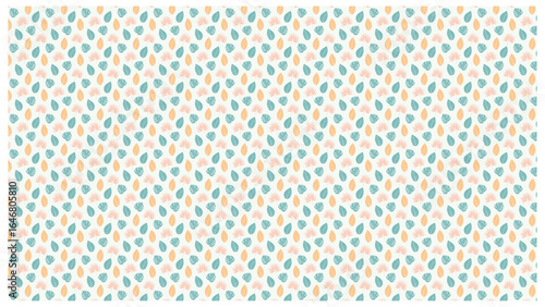 A serene and stylish background with a seamless pattern of tropical leaves, using a dreamy, soft pastel color scheme for a calm and contemporary aesthetic.