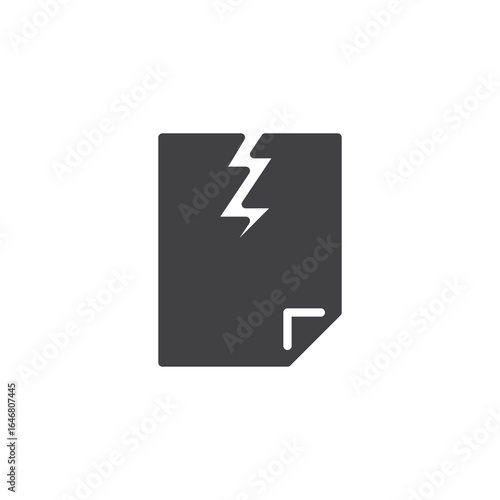 Data breach file solid icon