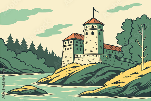 Savonlinna, South Savo, Finland – Famous for Olavinlinna Castle and opera festival.