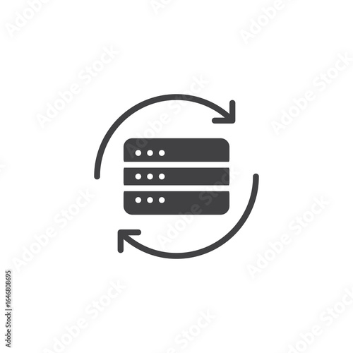 Data backup arrows solid icon
