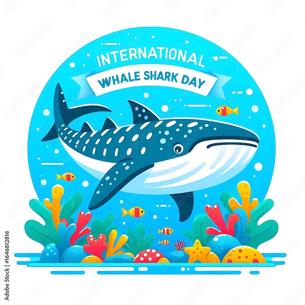 Obraz premium Whale Shark Cartoon for Children’s Design