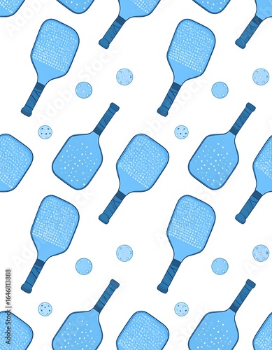 Light blue paddle and ball pattern